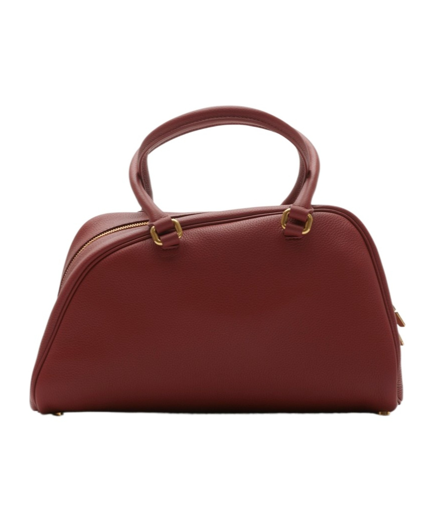 Burberry Small Shield Twin Bowling Bag In Rust