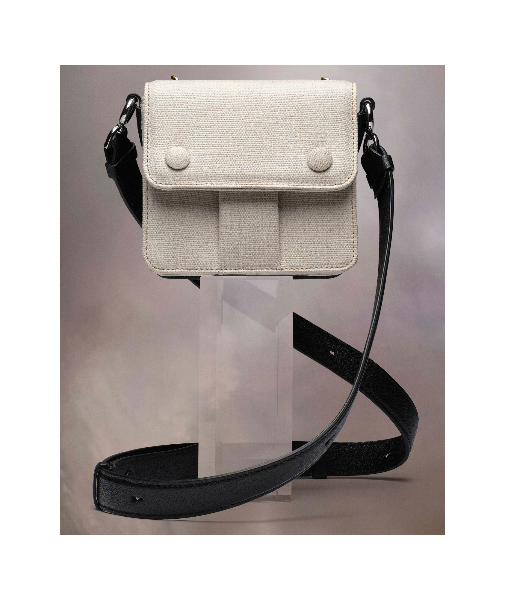 Maison Margiela New Lock Square Shoulder Bag In Black