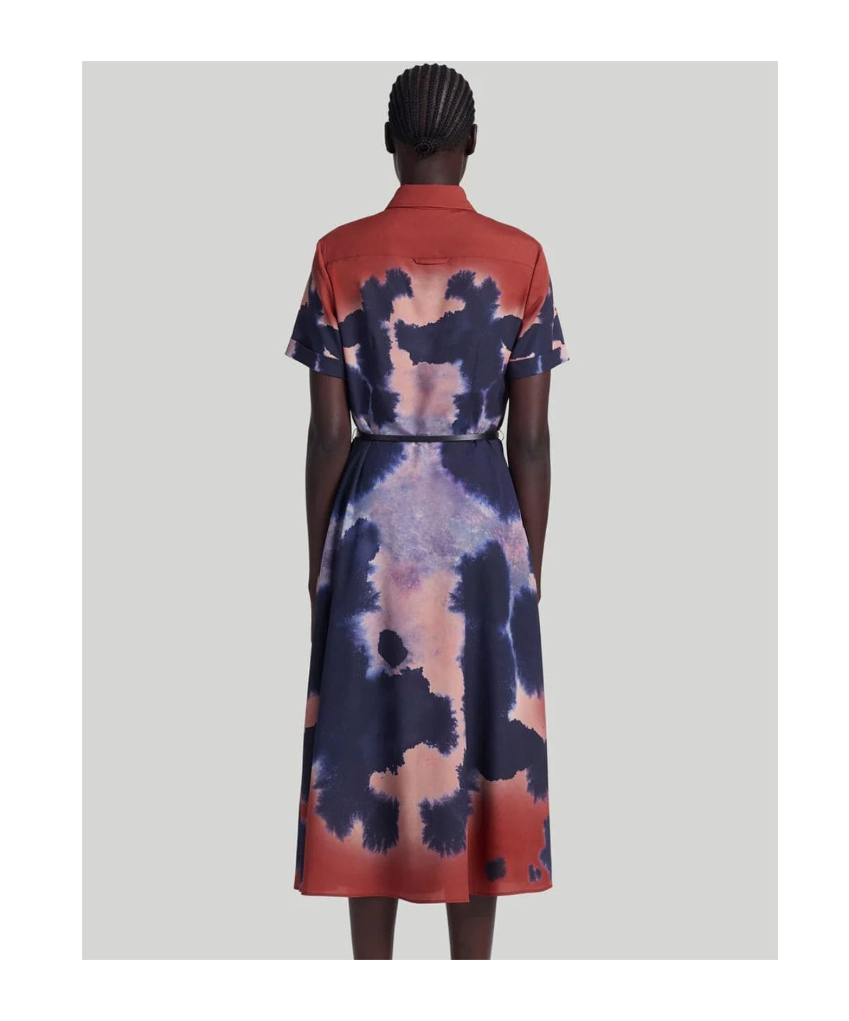 Altuzarra Kiera Dip-dyed Midi Shirt Dress In Black