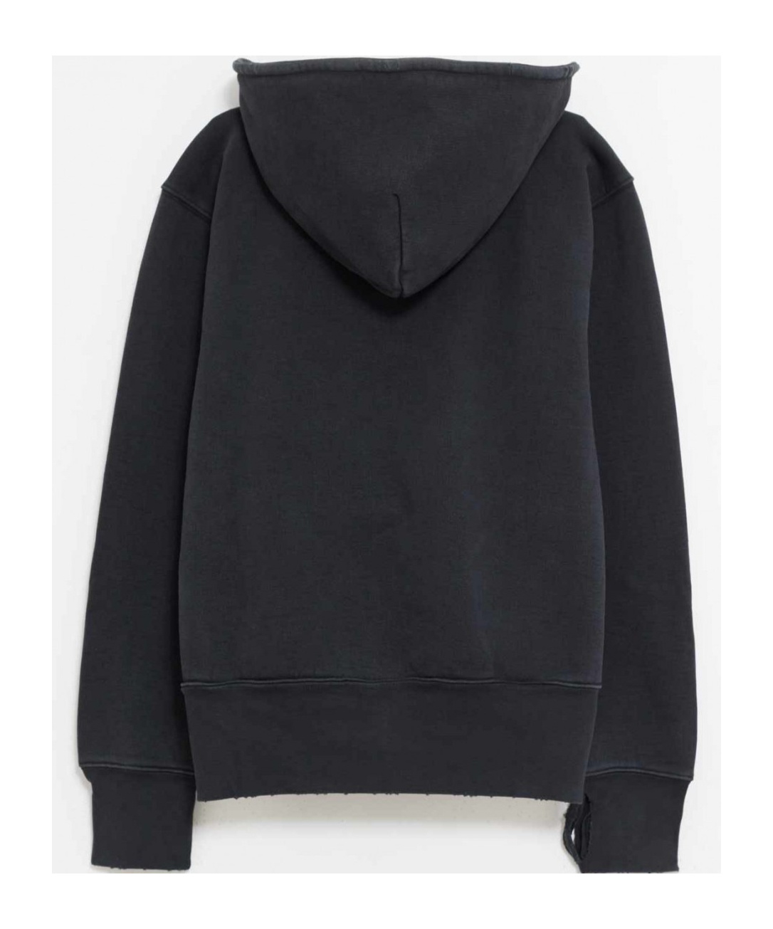 Our Legacy Relic Cropped Distressed Cotton-jersey Hoodie In Black