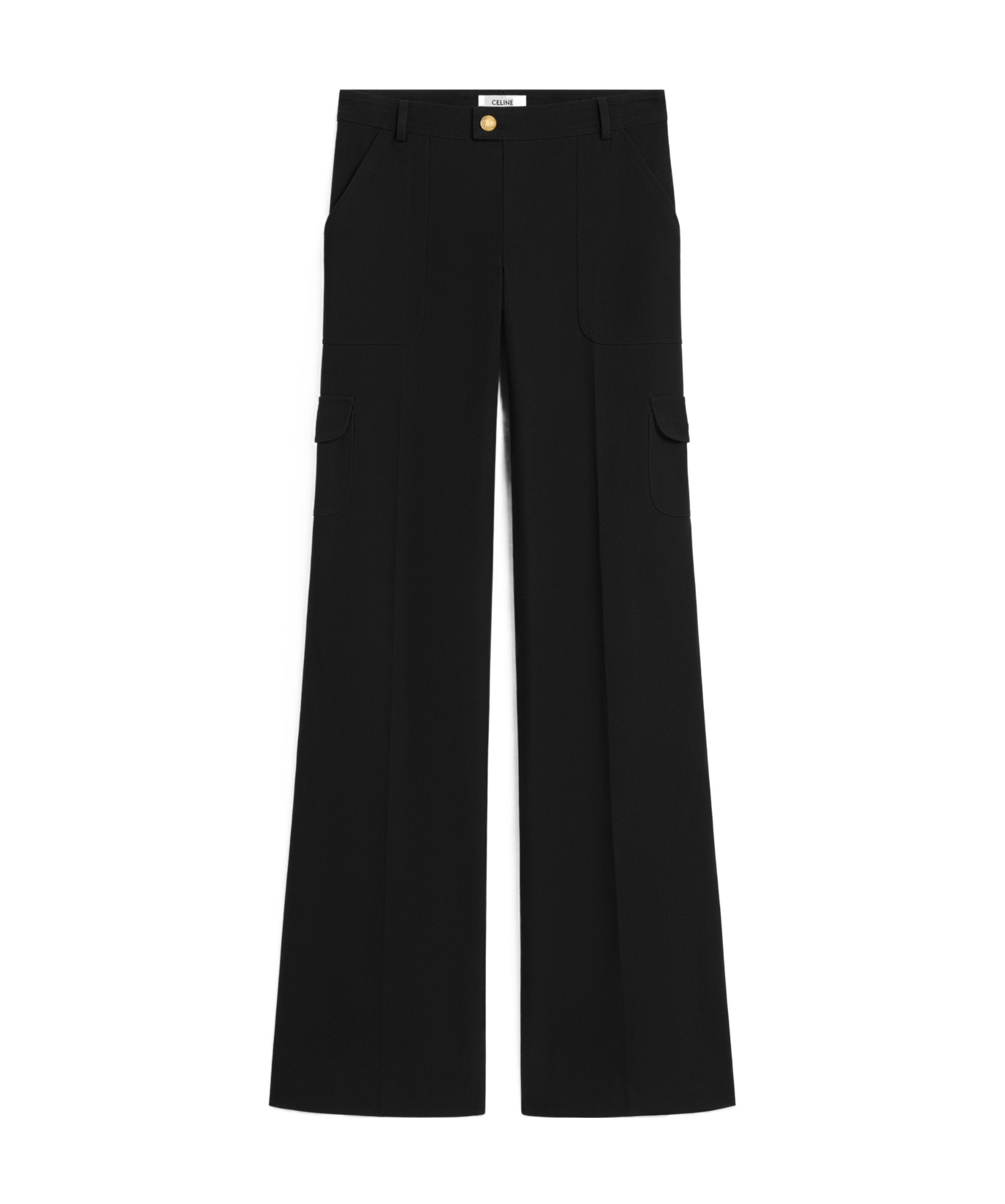 Celine Cotton Denim Overalls In Black