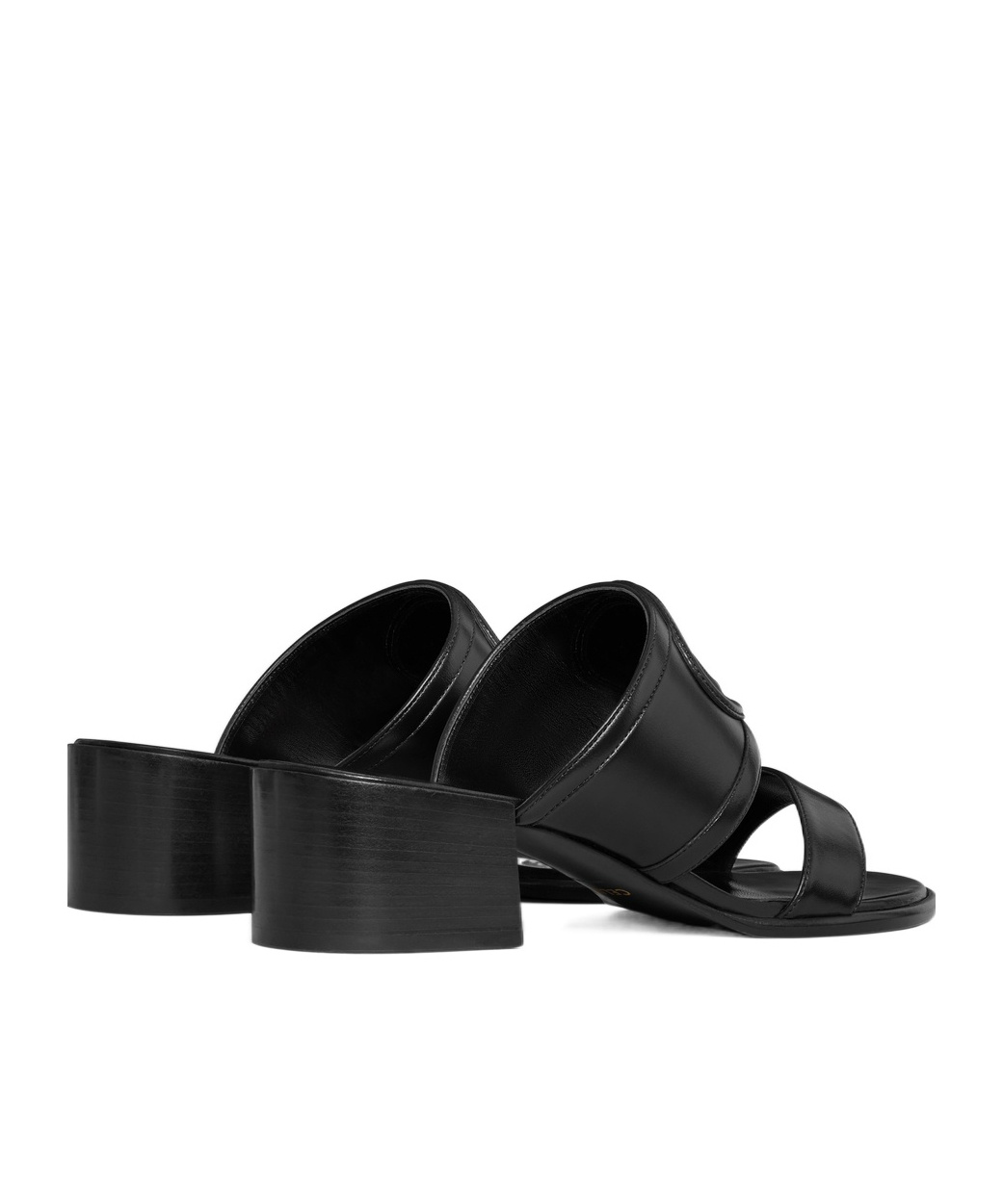 Celine Appoline Mule In Lambskin In Black