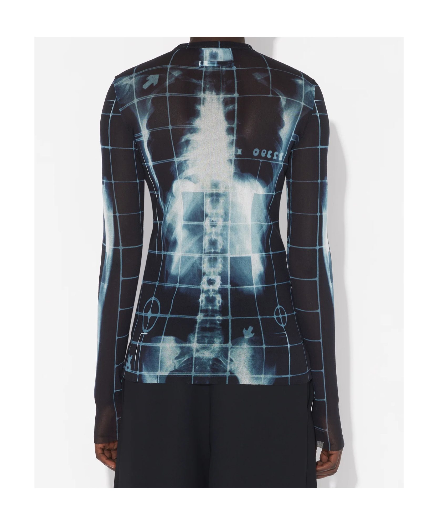 Shop Jean Paul Gaultier Squeletor Top In Black