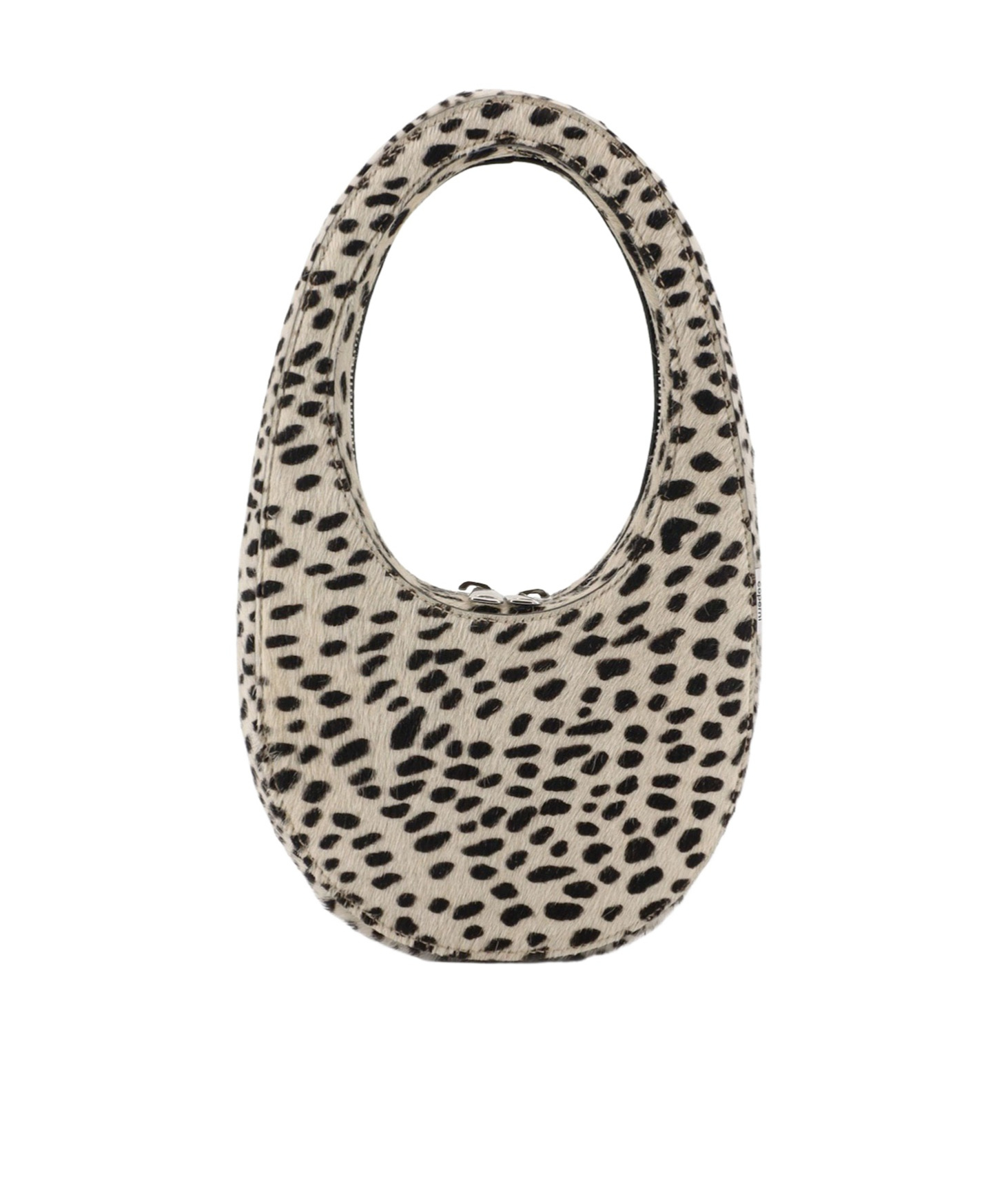 Coperni Ponyhair Oval Handbag Top Handle In Neutral