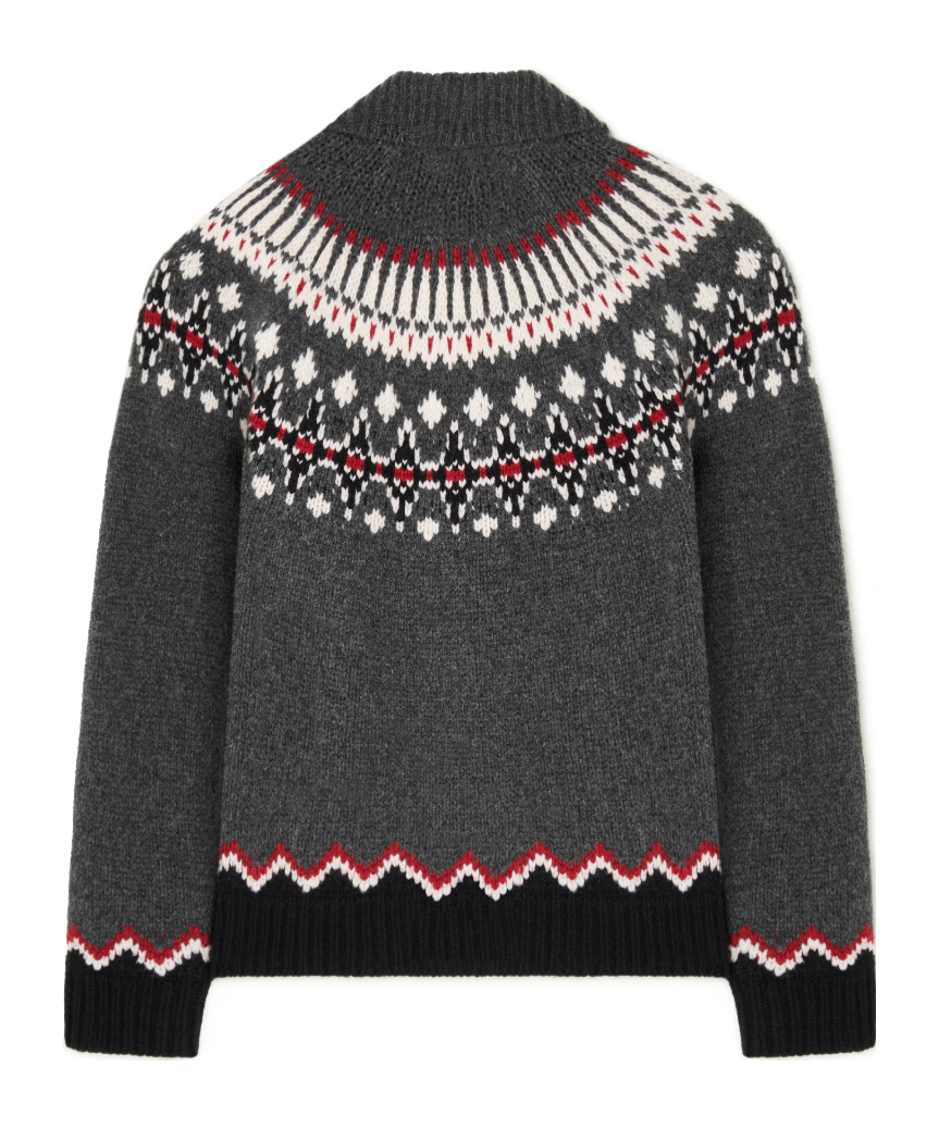 Alanui Sweet Winter Cardigan Mit Fair-isle-muster In Gray