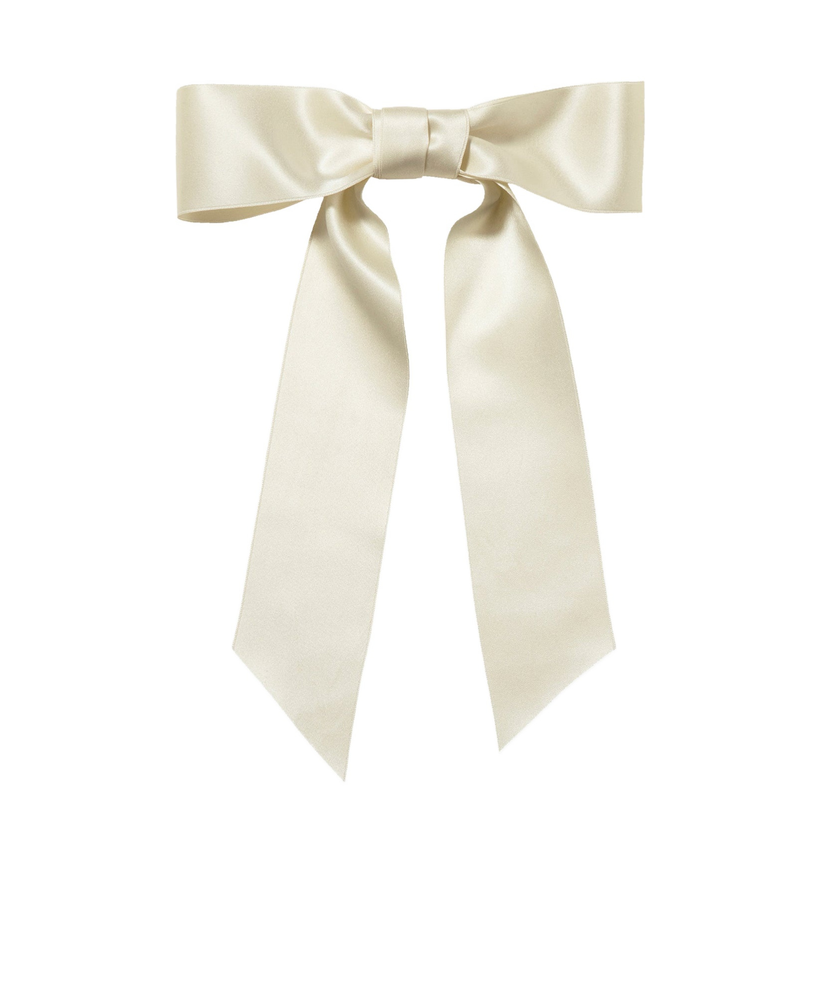 Jennifer Behr Womens Cream Virginia Bow Silk-satin Barrette Hair Clip In Cream