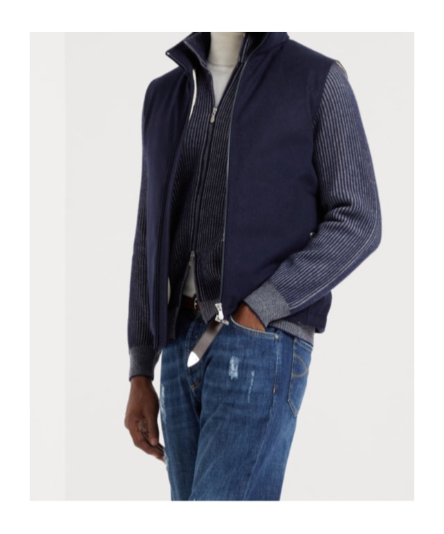 Brunello Cucinelli High-neck Down Gilet In Black
