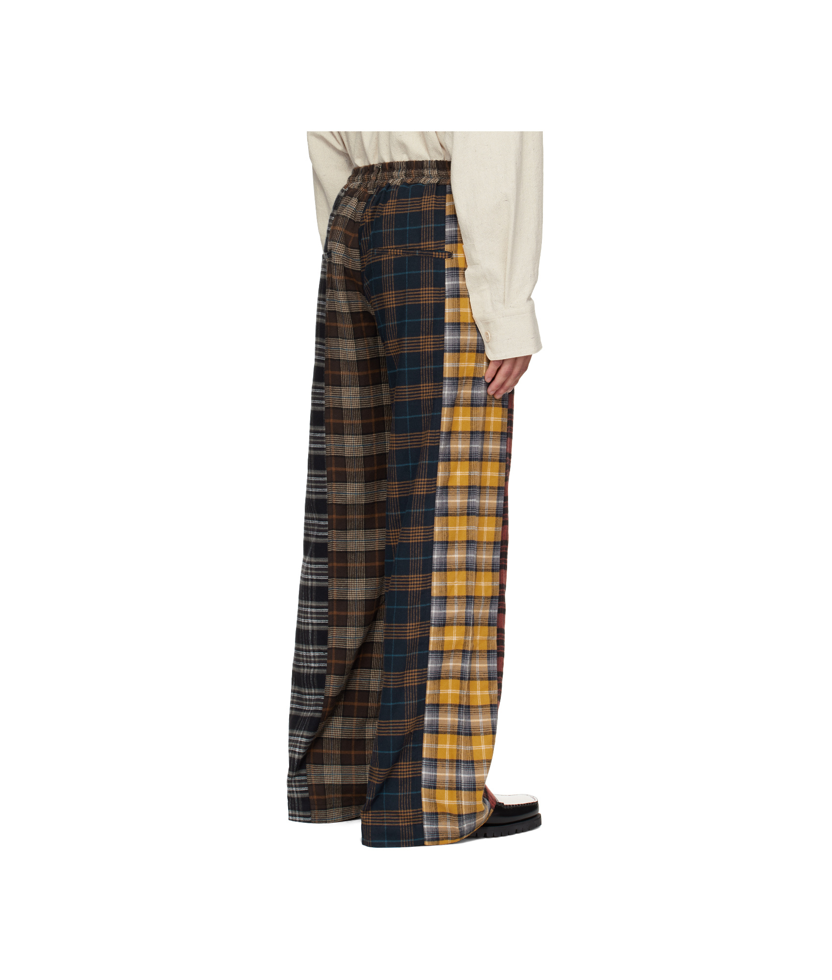 Song For The Mute Multicolor Tartan Flannel Relaxed Lounge Pants In Multi