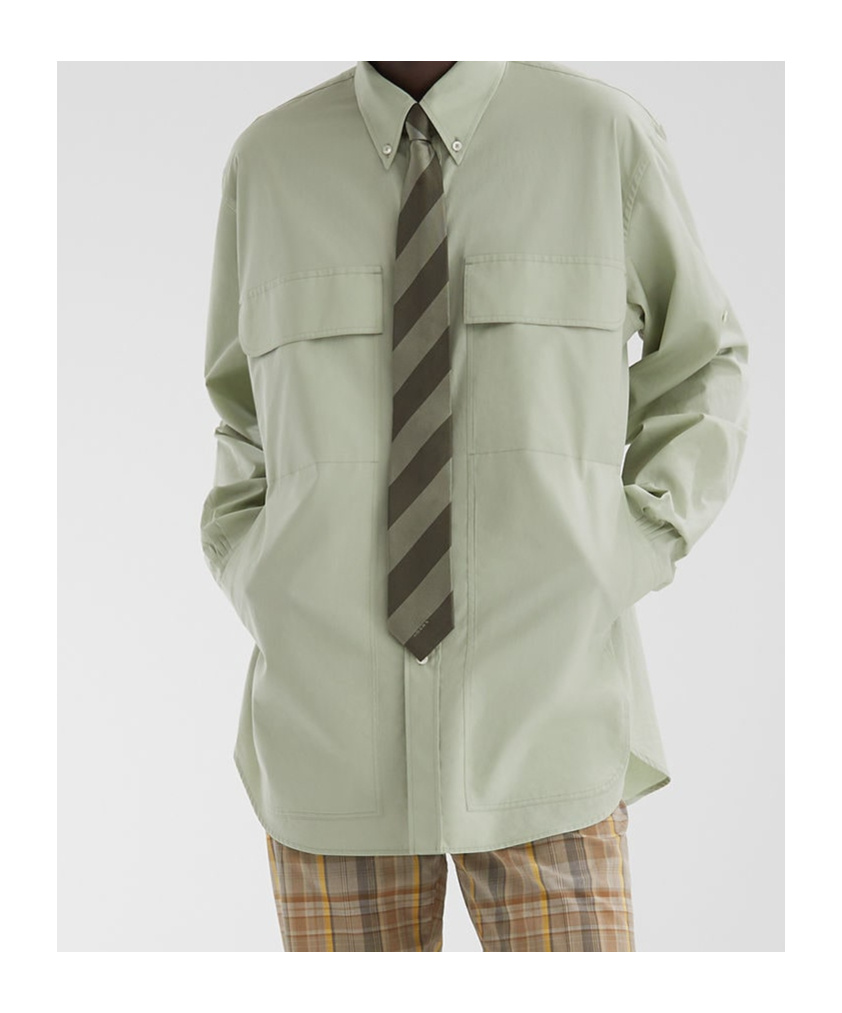 Fendi Button-up Pocket Shirt In Green