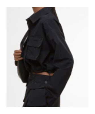 Barbour Klara Cropped Shirt In Black