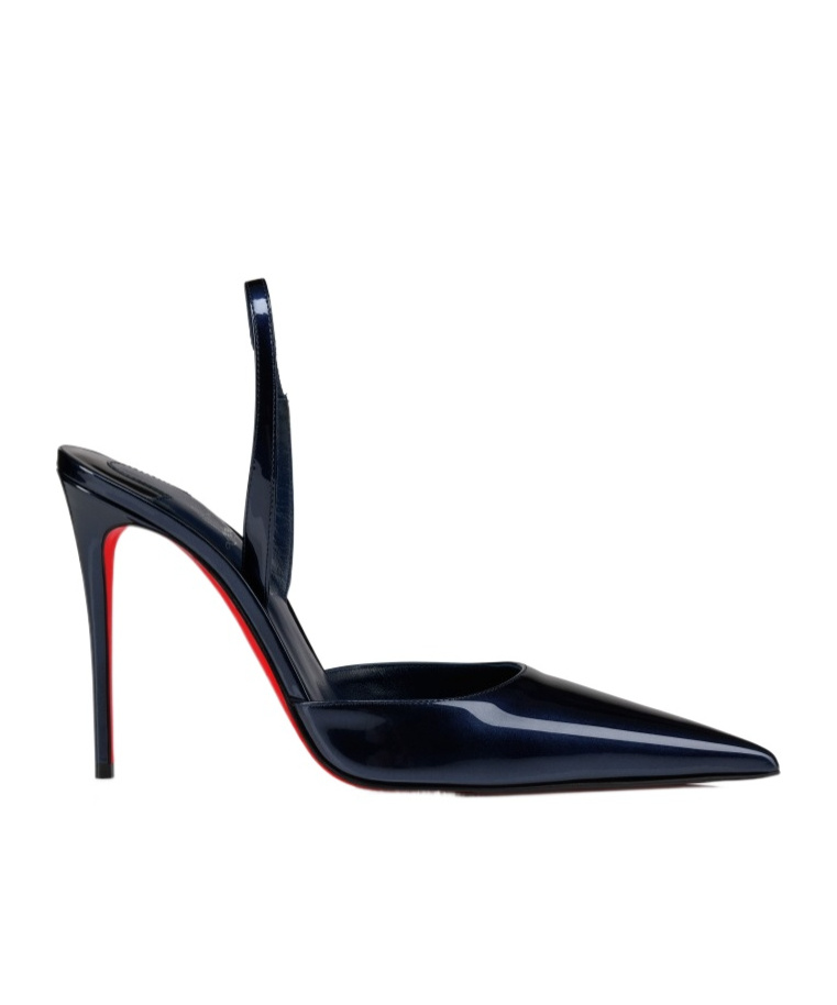 Christian Louboutin Kate Max Sling Patent Leather Pumps 100 In Black