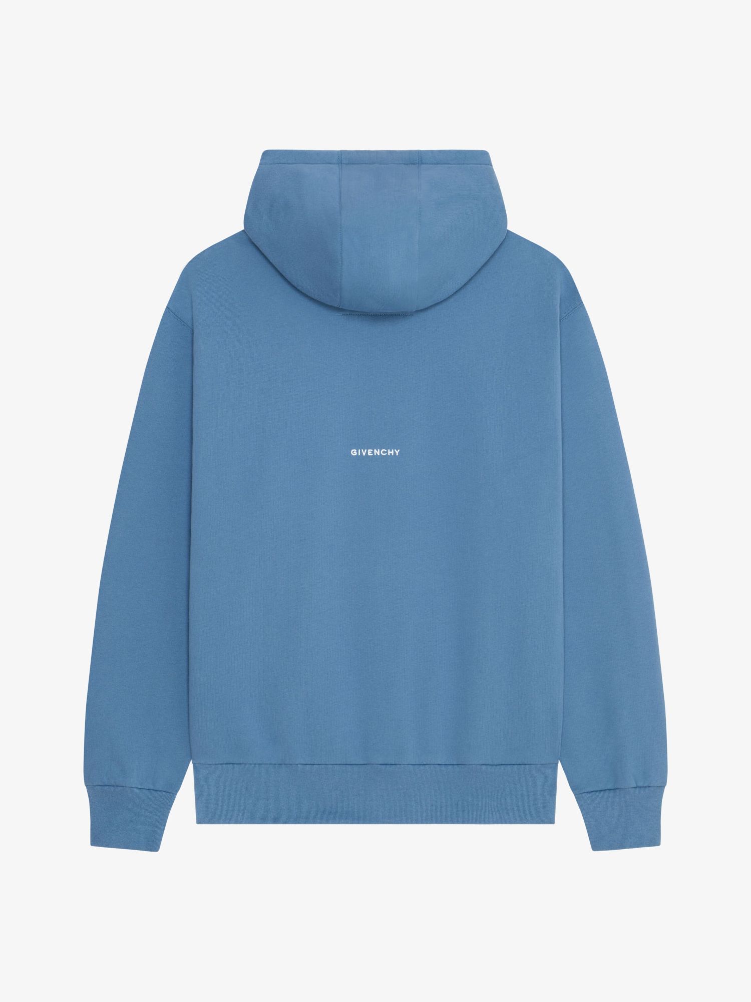 Givenchy Boxy Fit Hoodie In Fleece With 4g Detail In Blue