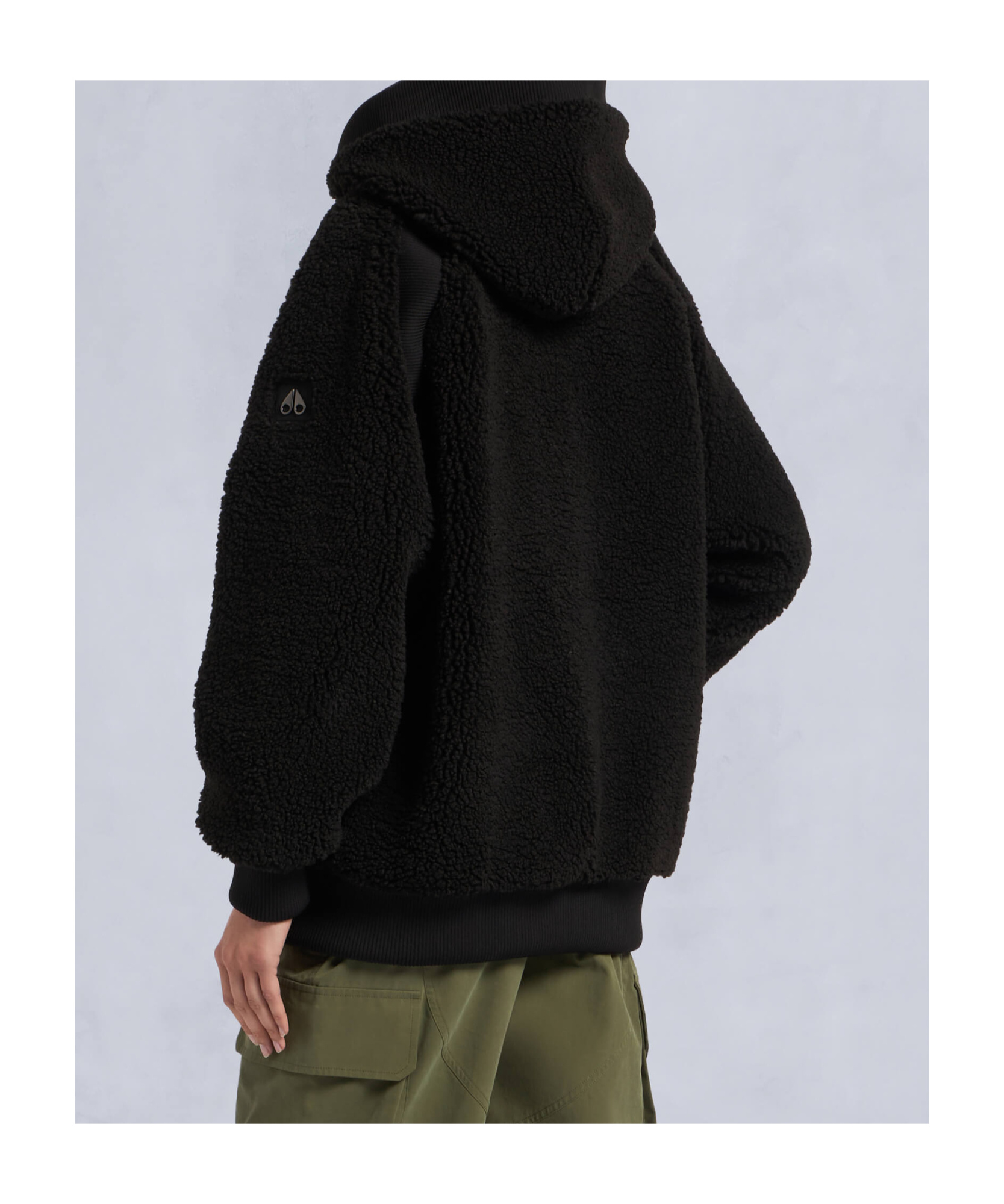 Moose Knuckles Holland Sherpa Hoodie In Black