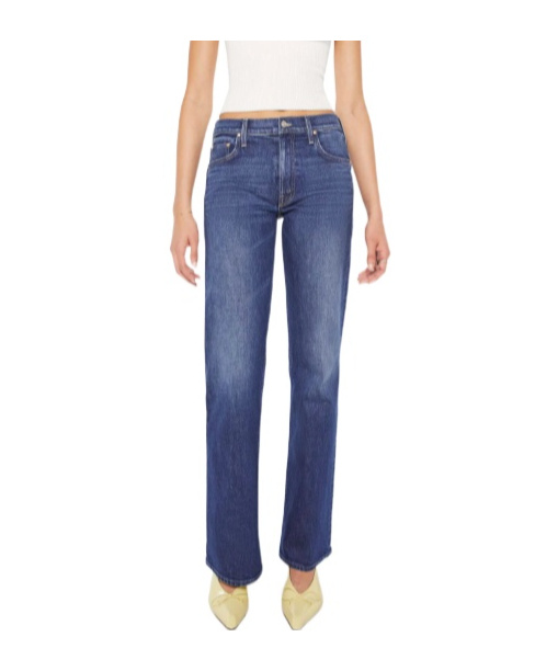 Mother The Bookie Sneak Bootcut Jeans In Blue