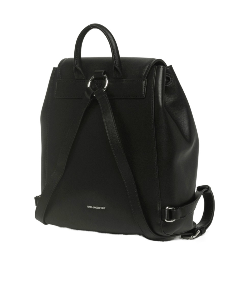 Karl Lagerfeld K/ikonik 2.0 Leather Backpack In Black
