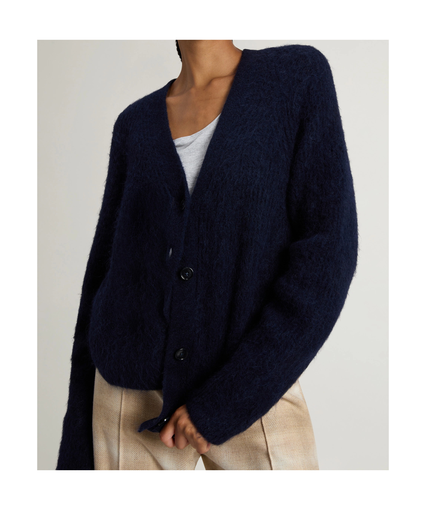 Woolrich V-neck Cardigan In Blue