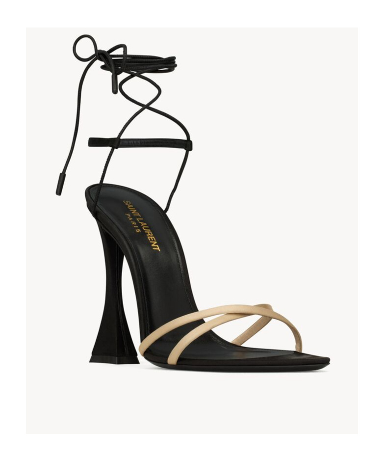 SAINT LAURENT LIZA SANDALS IN SATIN CREPE