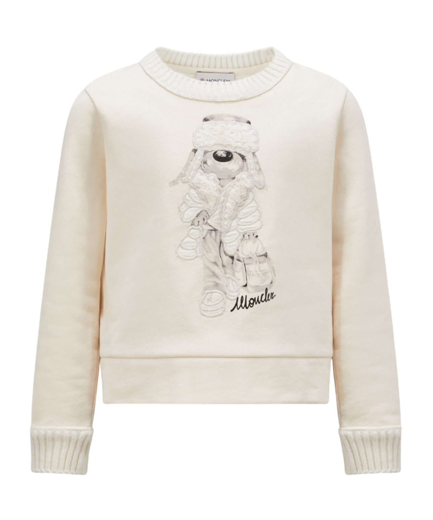 Moncler Printed Sweatshirt In Nude