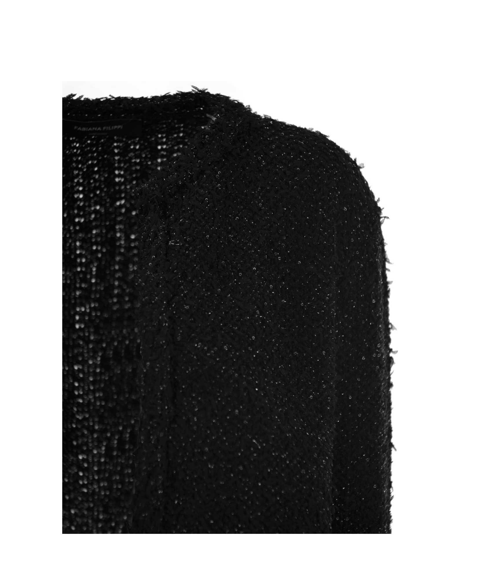 Fabiana Filippi Long-sleeved Cardigan In Black