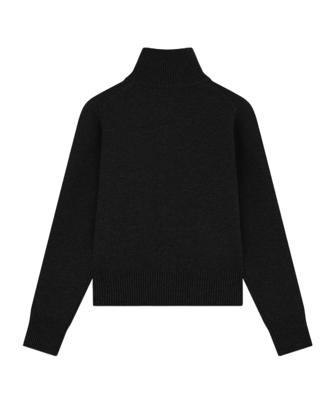 MAISON KITSUNÉ FOX HEAD-INTARSIA HIGH-NECK CARDIGAN 