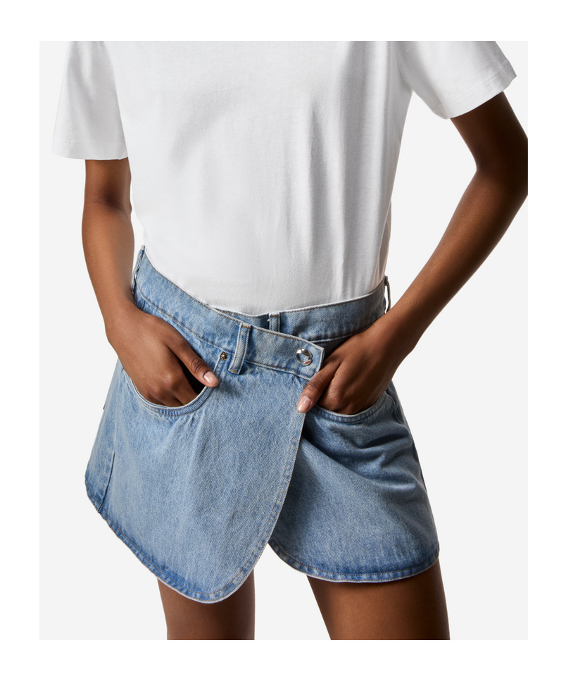 Coperni Denim Mini Skirt In Blue