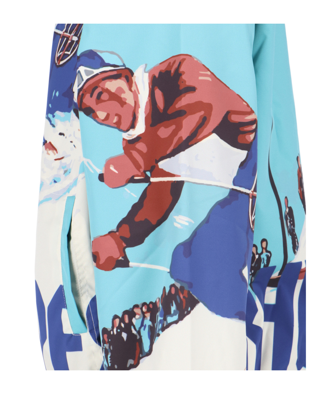 Rhude Hooded Technical Jacket In Light Blue In Blue