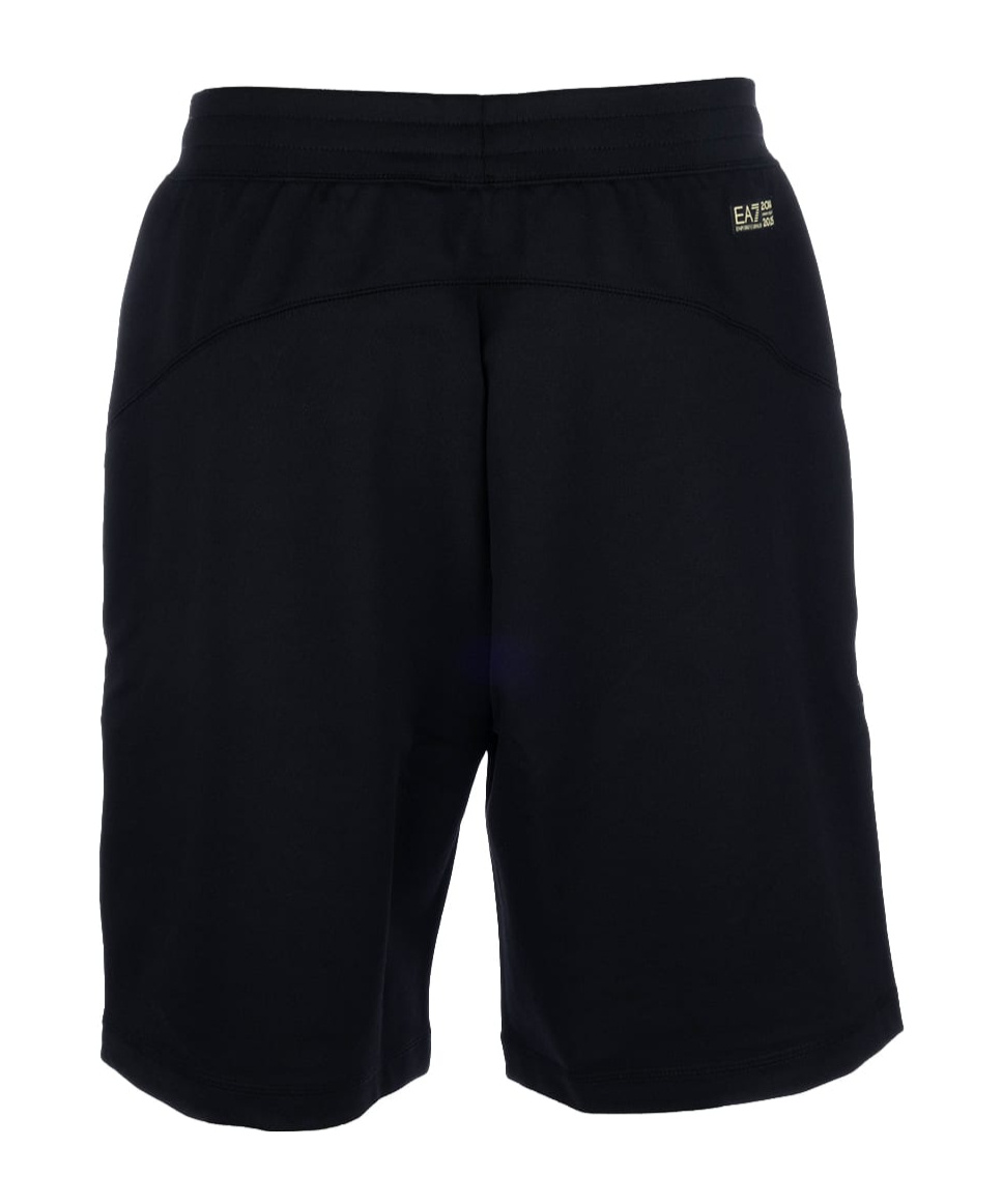 Ea7 Logo-patch Track Shorts In Black
