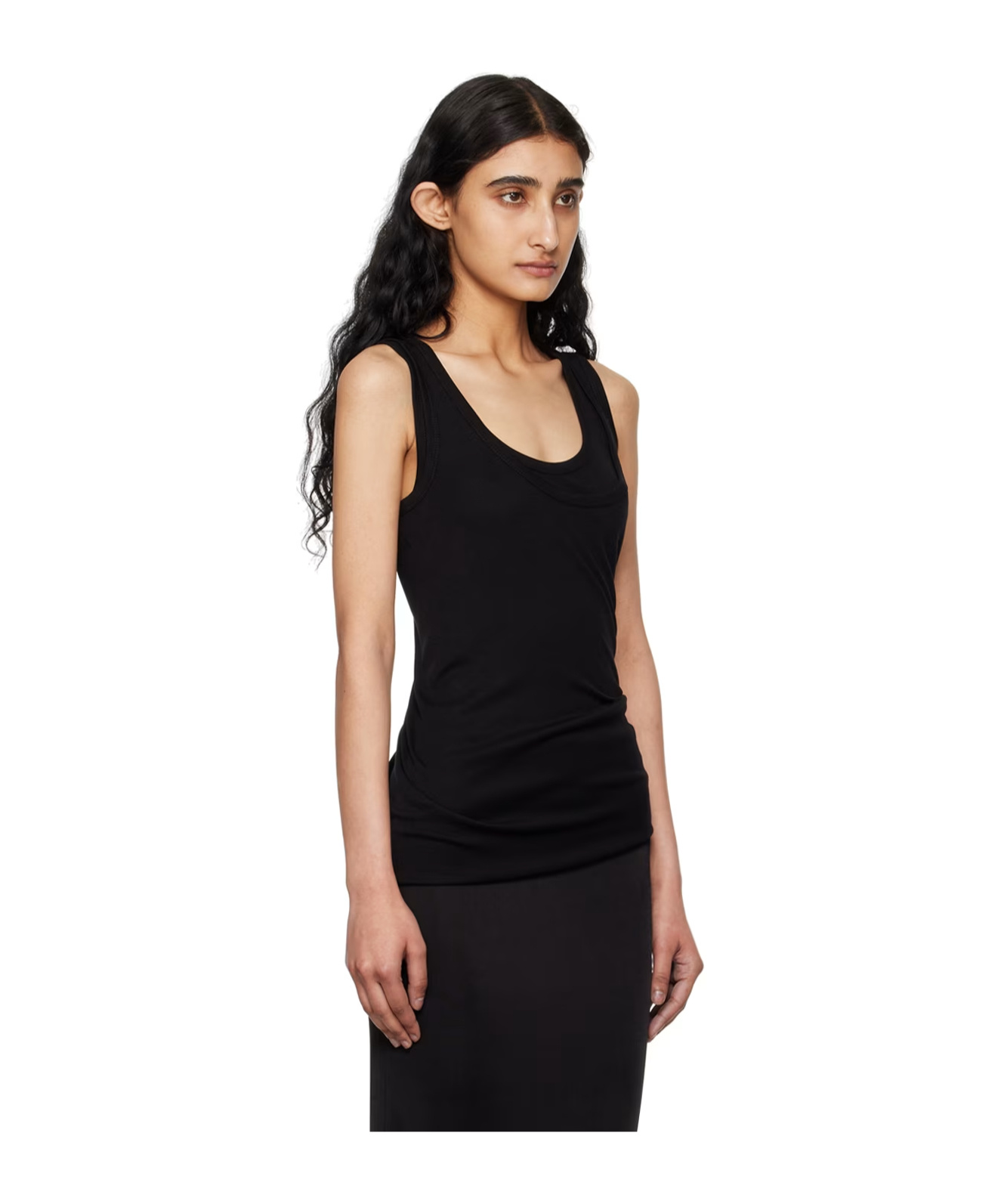 Helmut Lang Convertible Camisole Dress In Black