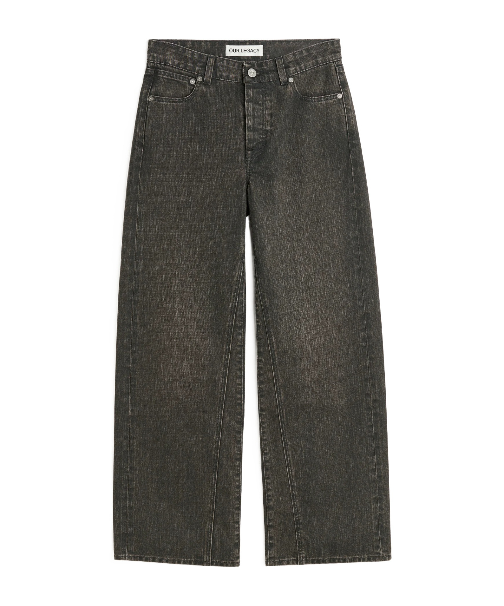 Our Legacy Treble Cut Jeans In Black Coated Wash