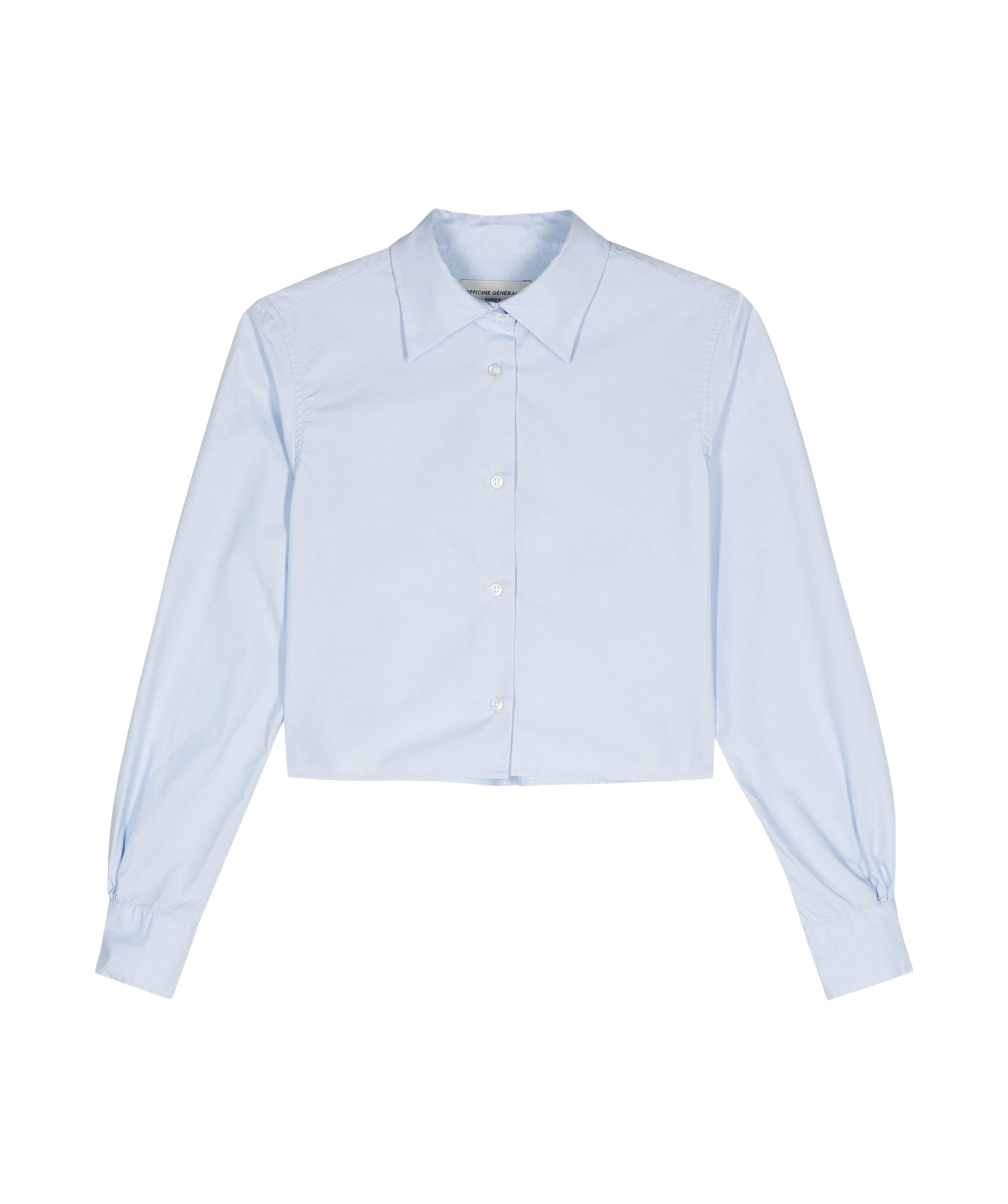 OFFICINE GENERALE CATALEYA CROPPED COTTON SHIRT