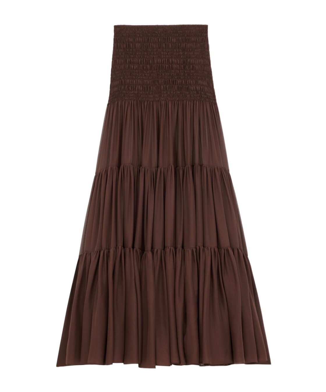 Saint Laurent Ruffled Skirt In Red