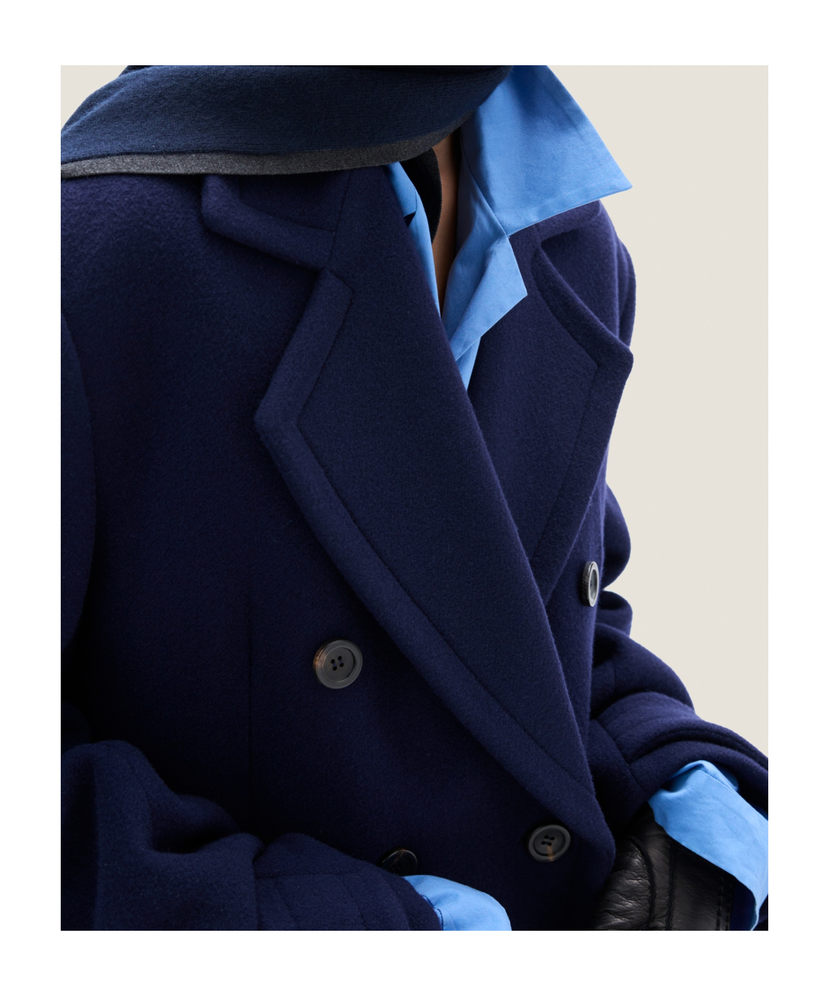 Miu Miu Double-breasted Double Wool Coat In Black