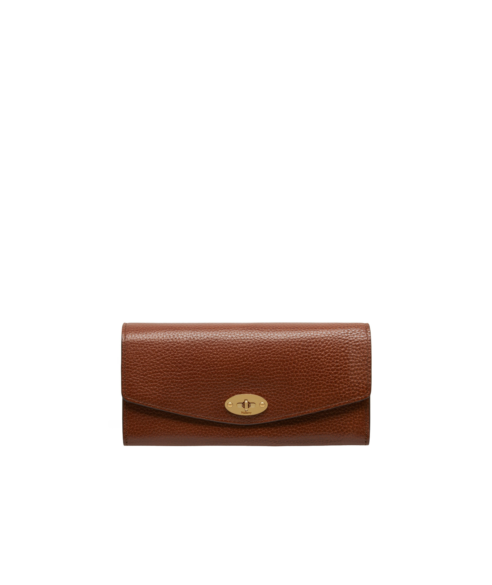 Mulberry Darley Pebbled-effect Wallet In Brown