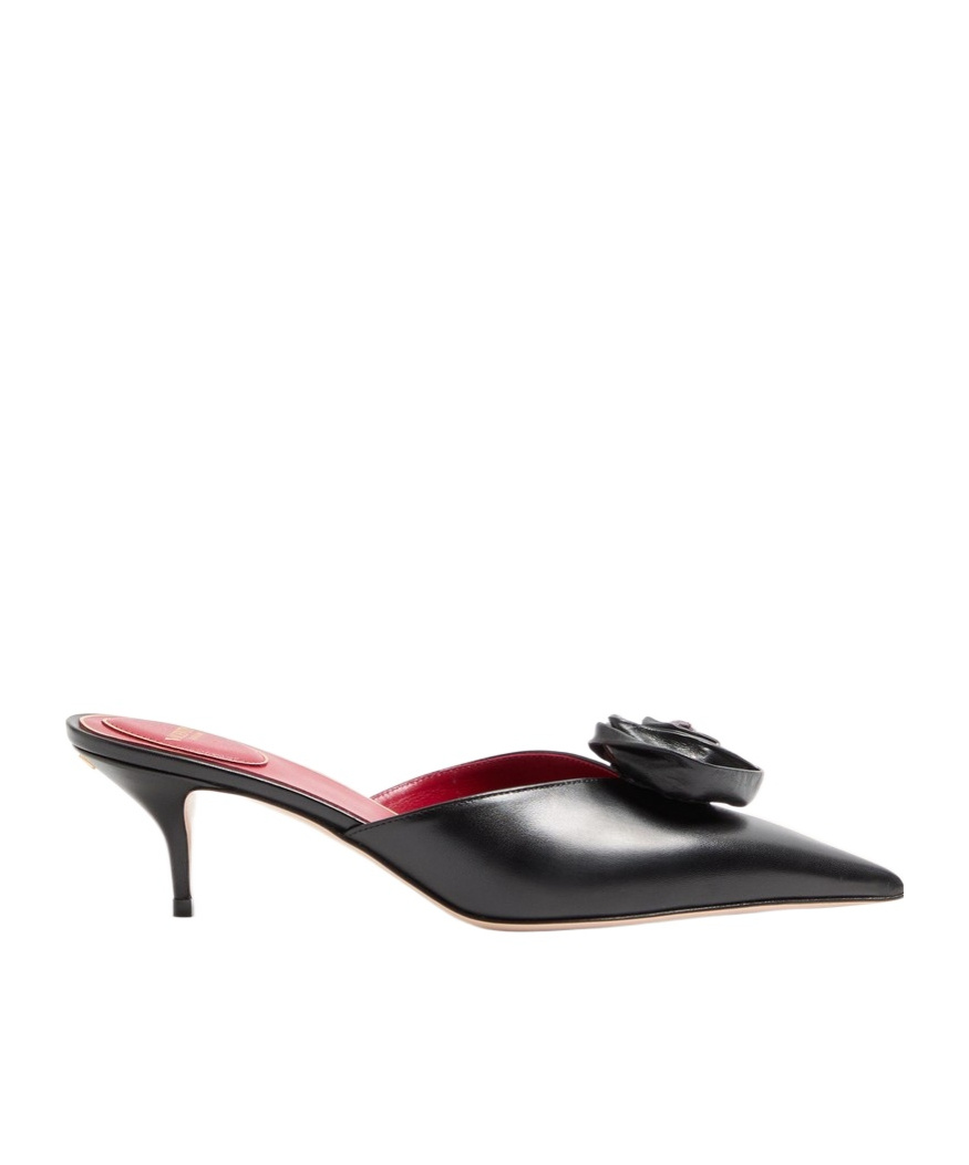 Valentino Vlogo 55 Leather Mule In Black