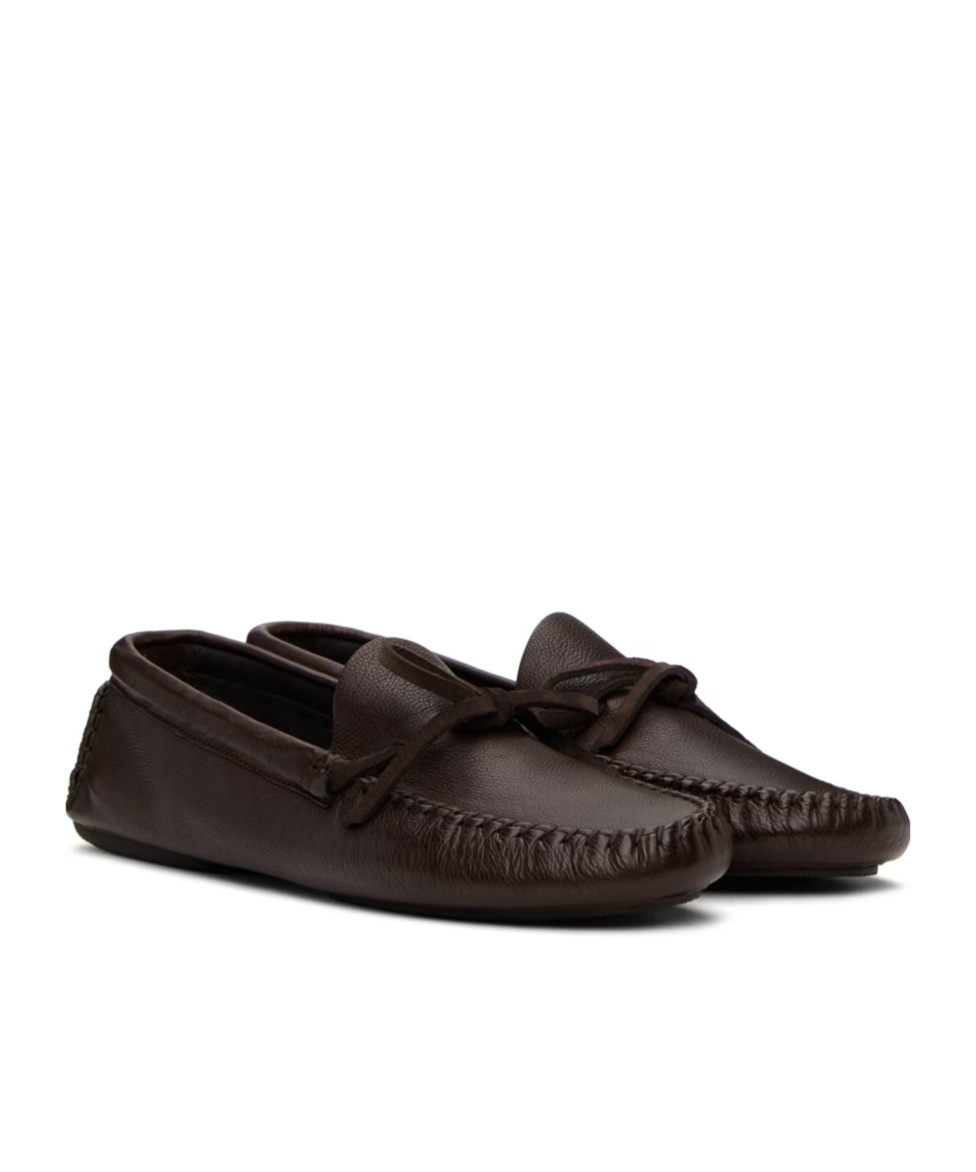 The Row Lucca Loafer Shoes In Black