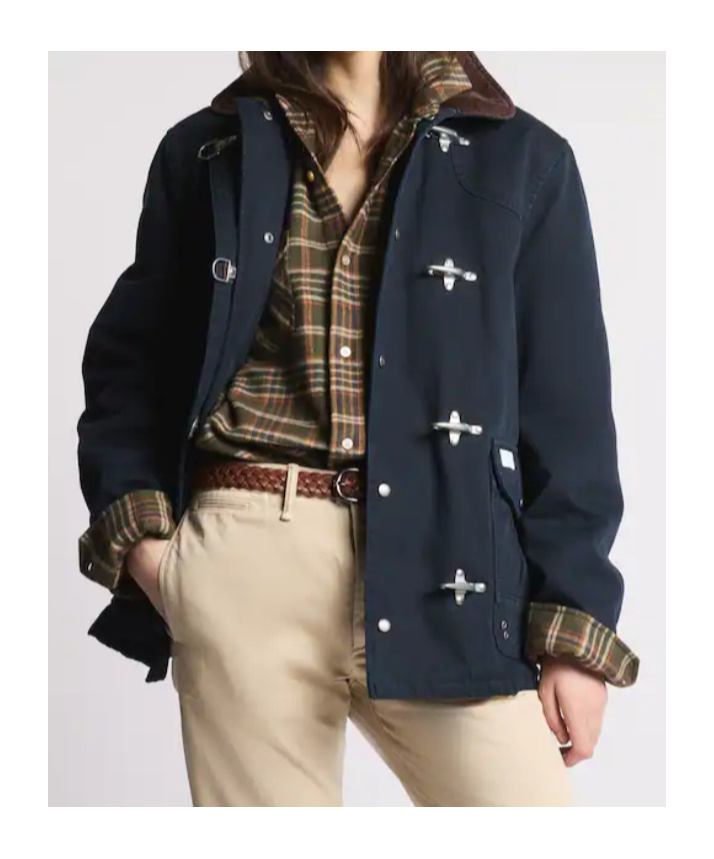 Fay 4 Ganci Cotton Jacket In Blue