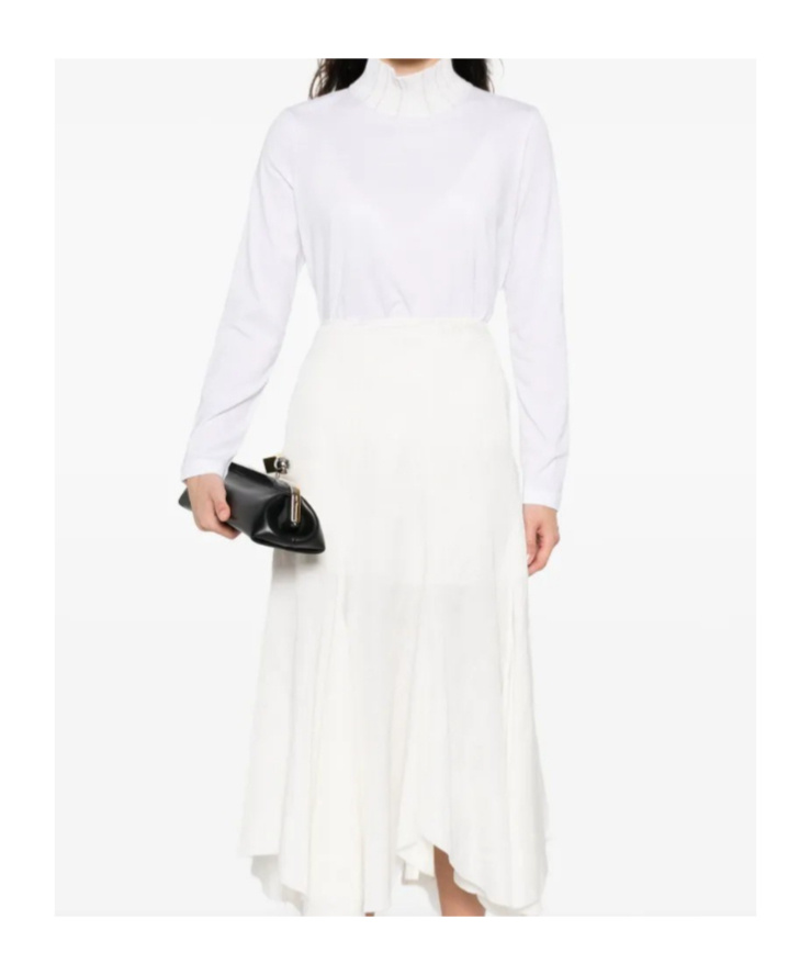 Fabiana Filippi Knit Collar Tee In White