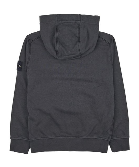 Stone Island Hooded Sweater In Charcoal-grey