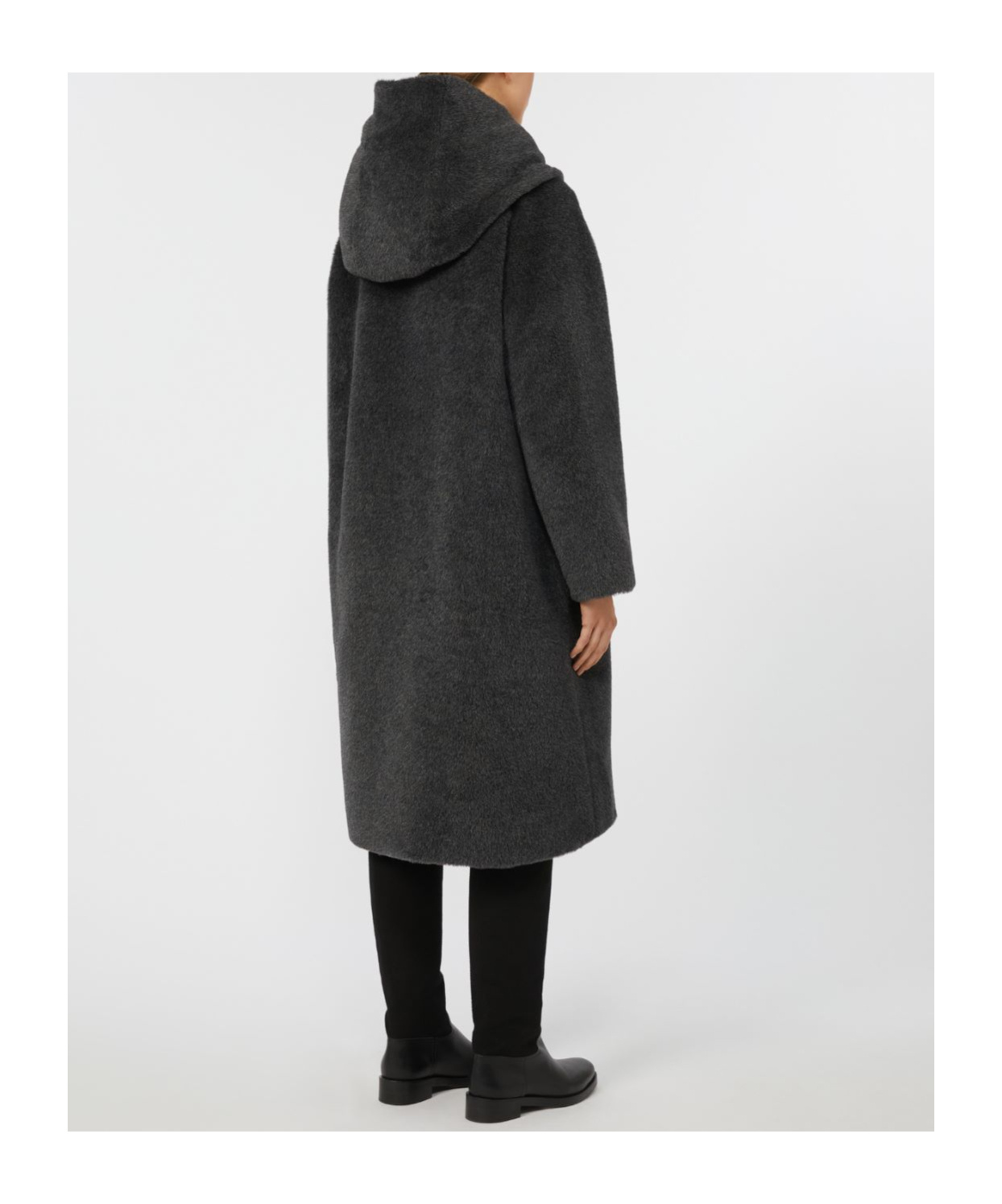 Max Mara Cube Orion Alpaca And Wool Down Coat In Black