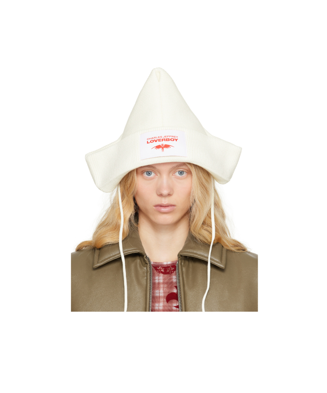 Charles Jeffrrey Loverboy Paper Boat Beanie In Ecru