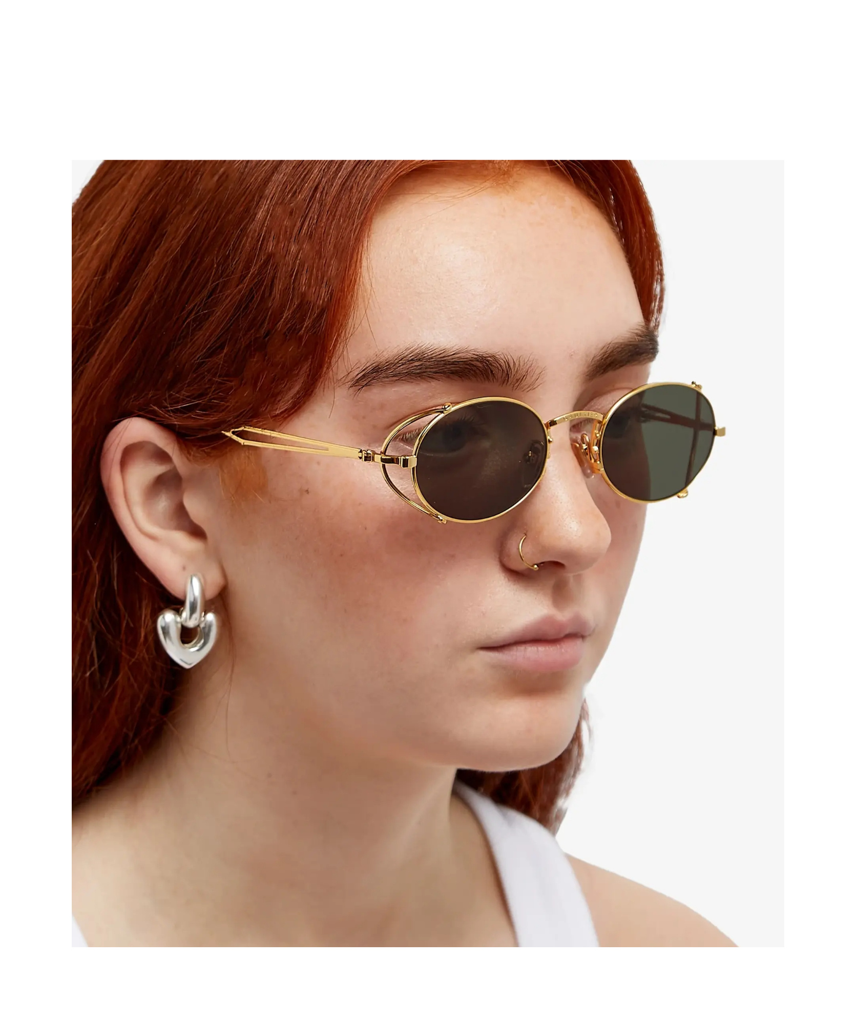 Jean Paul Gaultier X Burna Boy Oval-frame Sunglasses In Green