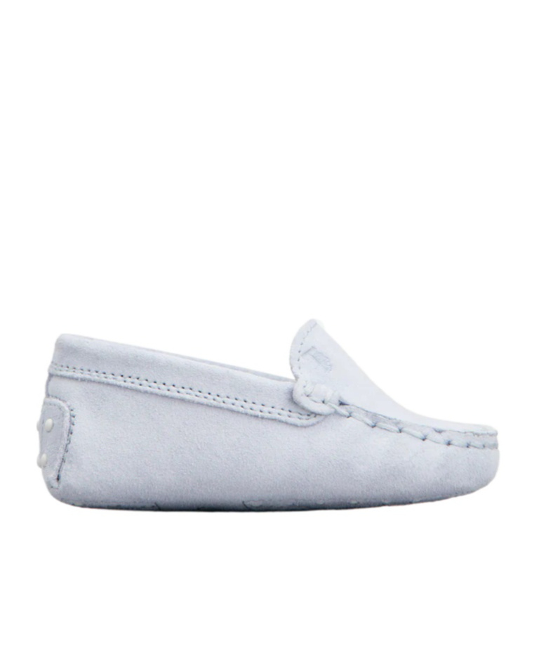 Tod's Flat Suede Loafers In White