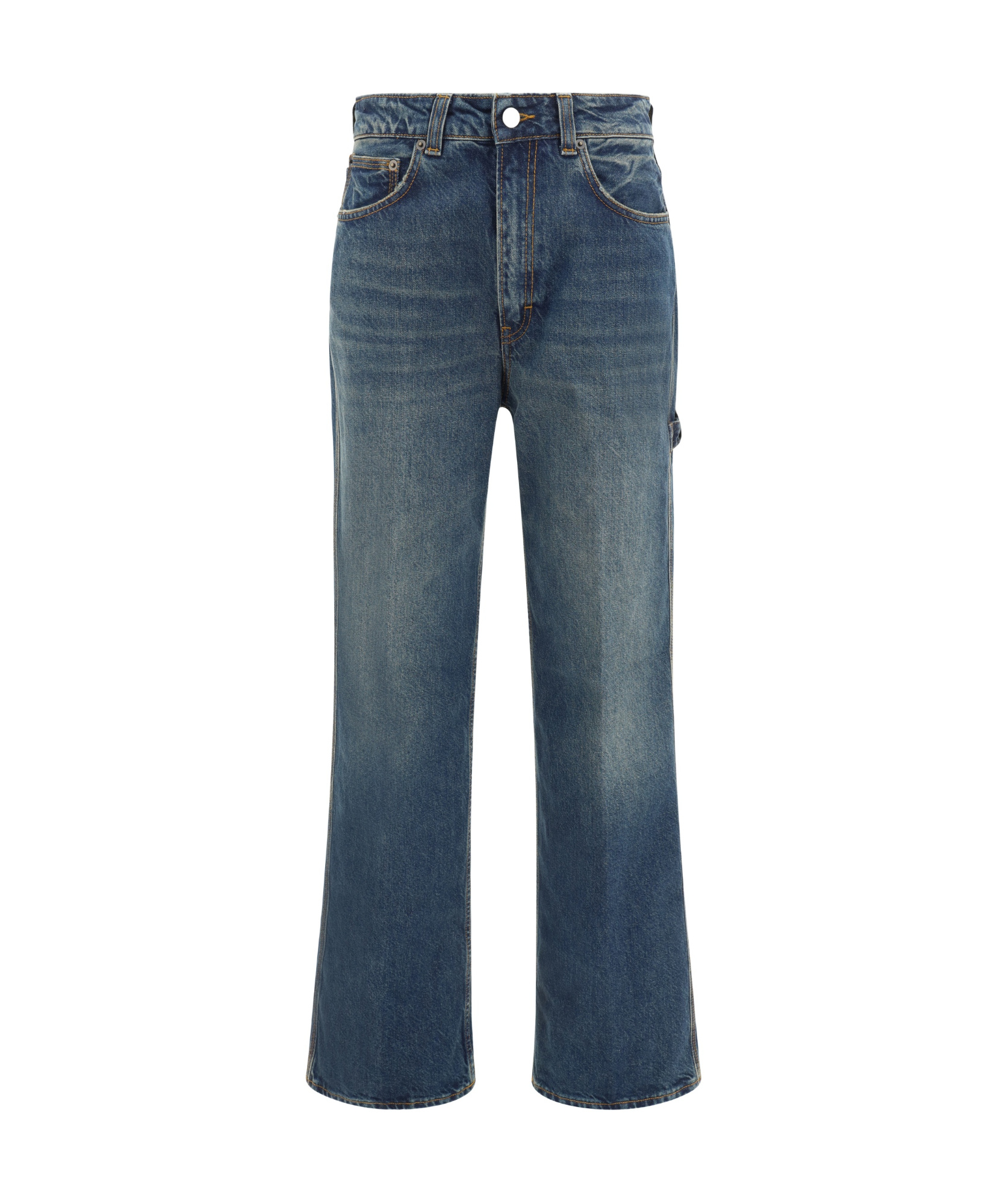 Haikure 'bethany' Blue Jeans With Logo Patch On The Rear In Blue
