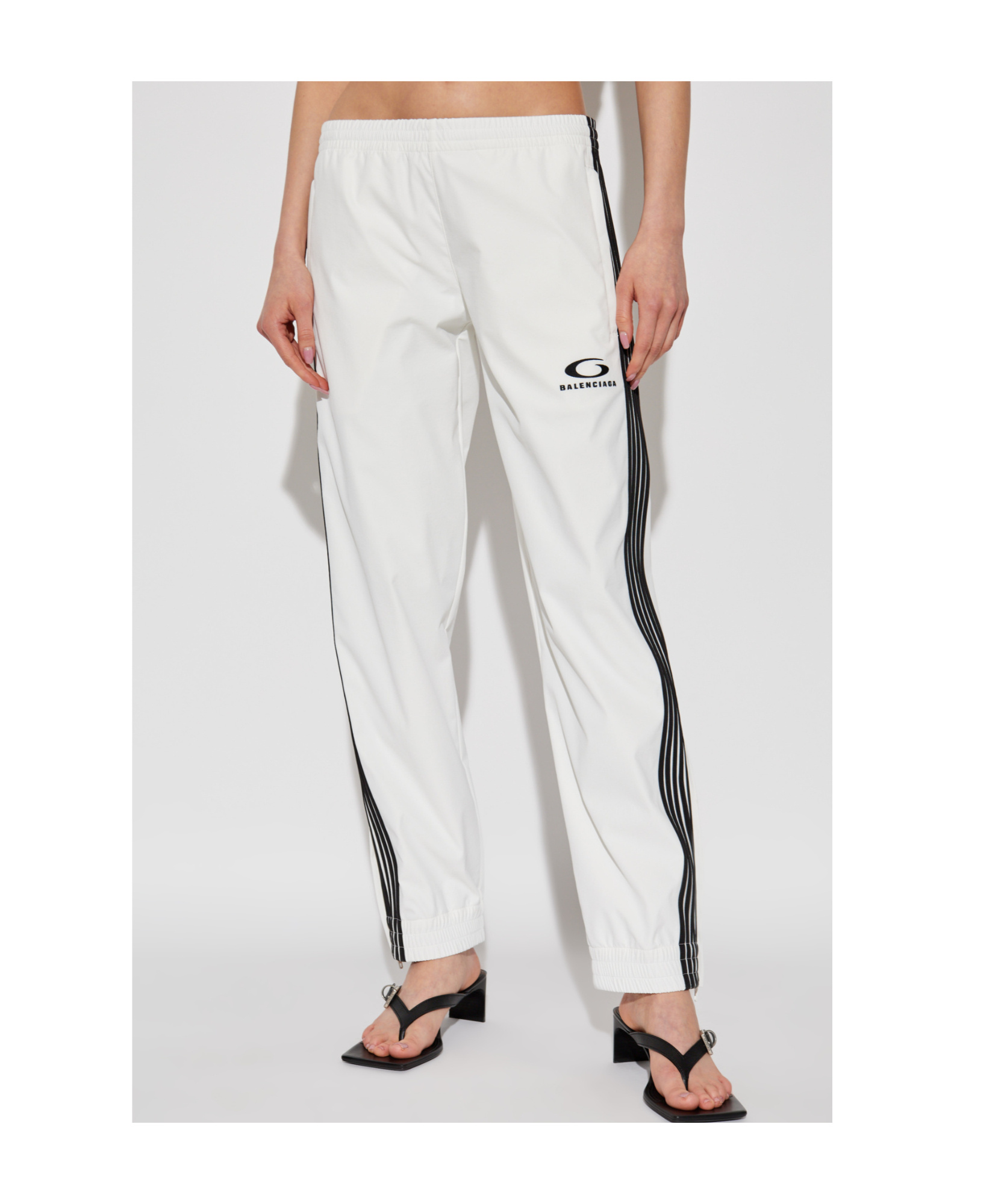Balenciaga White Pants With Sewn-in Zippers In The Legs In White