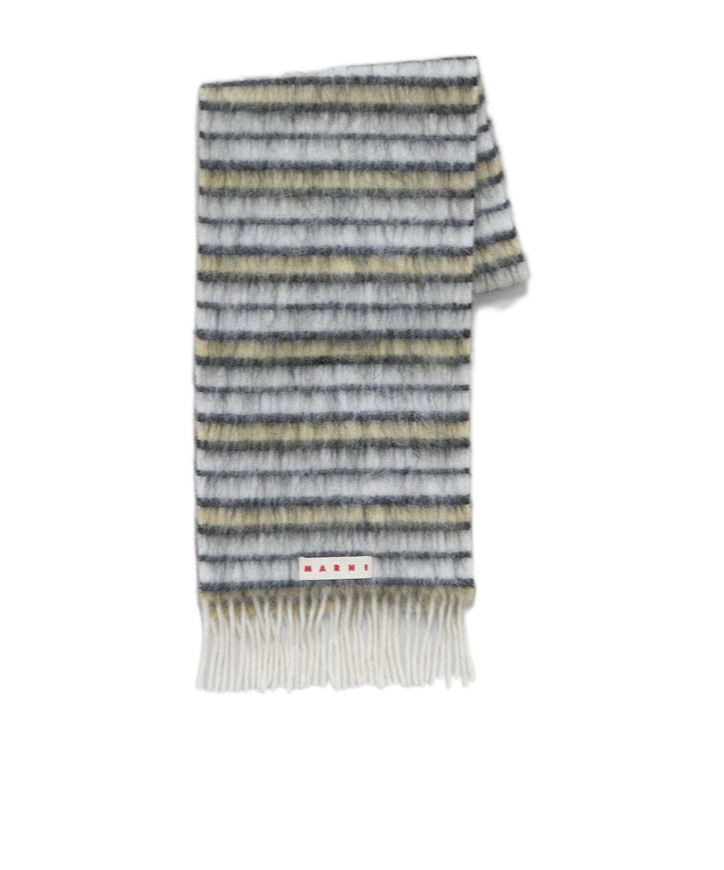 Marni Striped Scarves In Gray