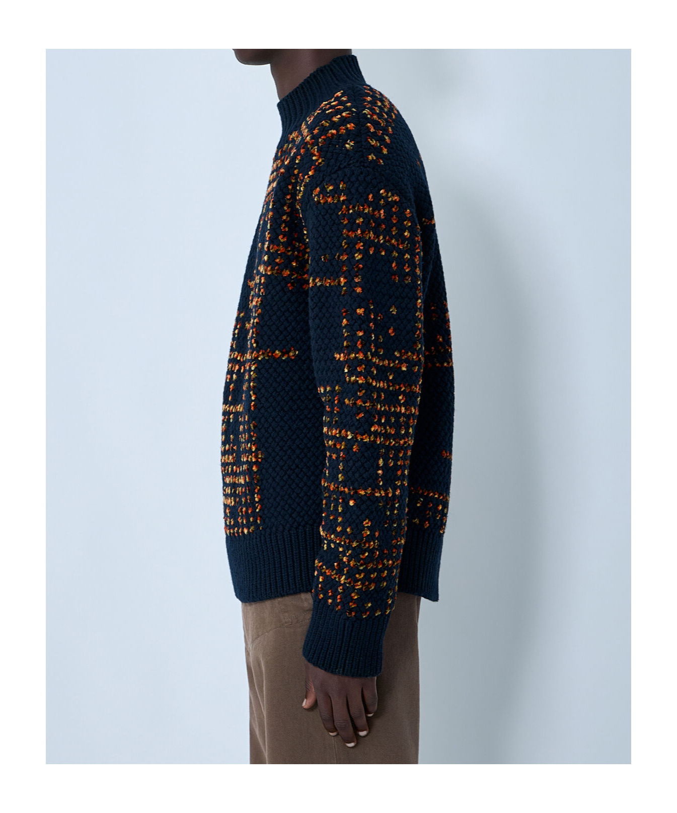 Dries Van Noten Men Wool-blend Sweater In Blue