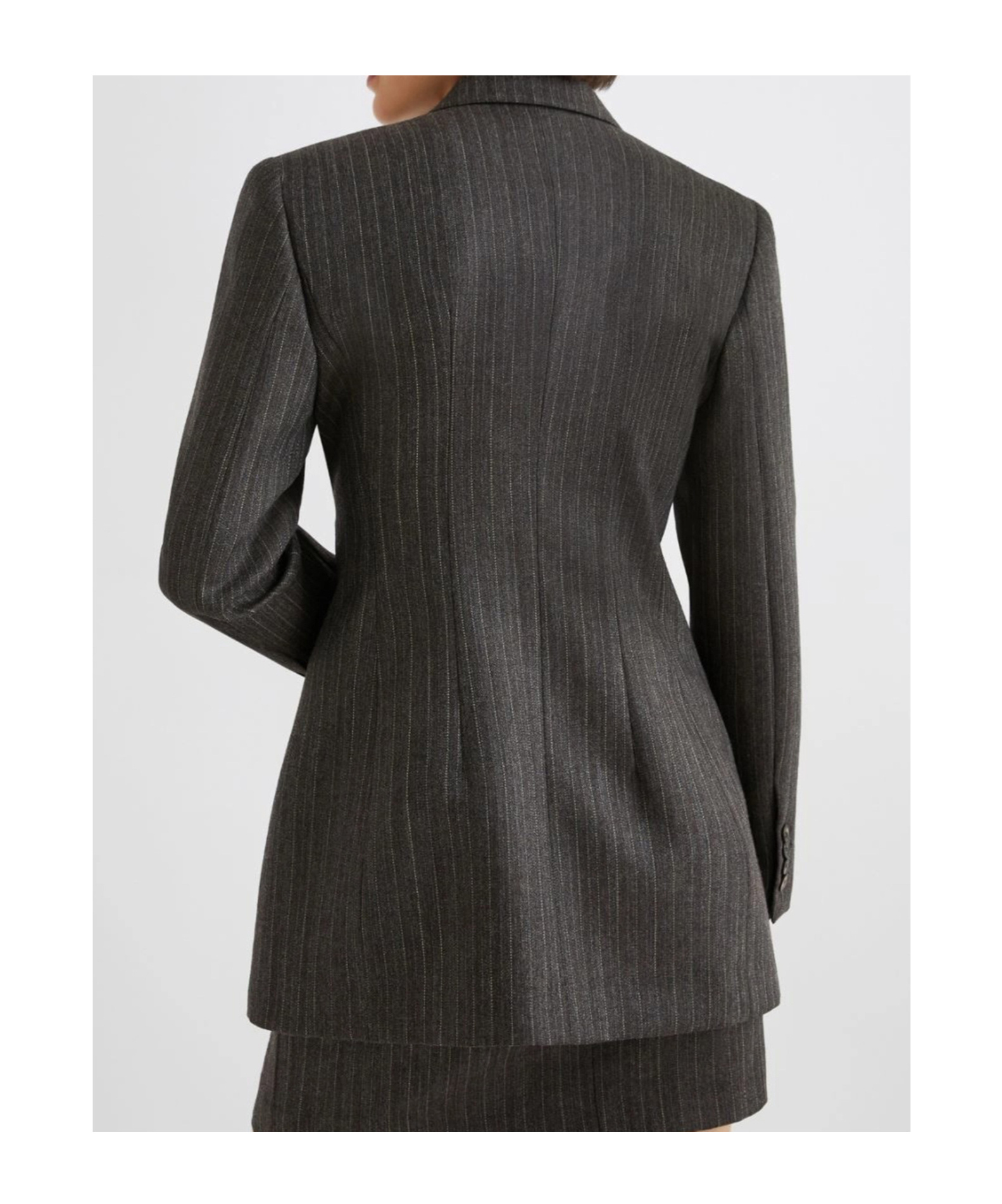 Marella Slim-fit Three-button Blazer In Brown