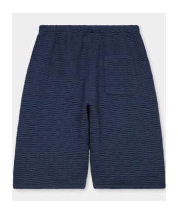 Kenzo Weave Bermuda Shorts In Blue