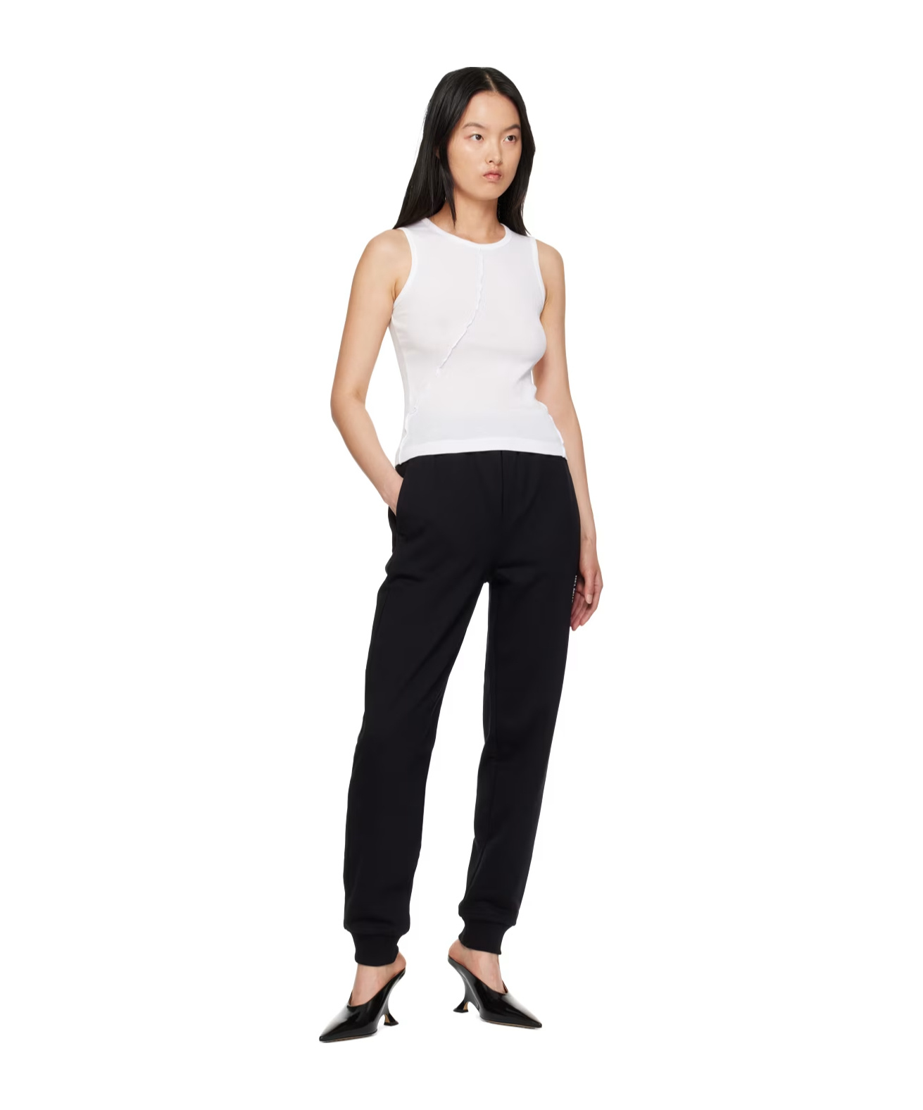 Helmut Lang Elastic Waist Sweatpants In Black