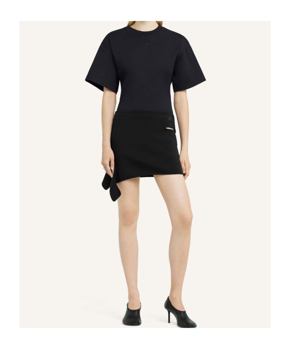 Courrèges Wide-sleeves T-shirt In Black